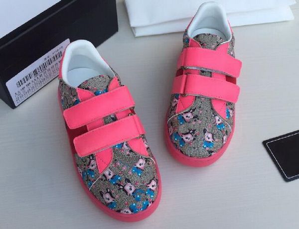 

kids designer shoes print leather sneakers for boys girls nice baby toddler flats, Black;red