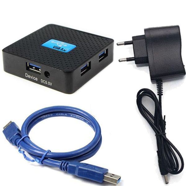 

5gbps external usb 3.0 4 ports hub adapter with power for pc bk transfers data at rates up to hubs