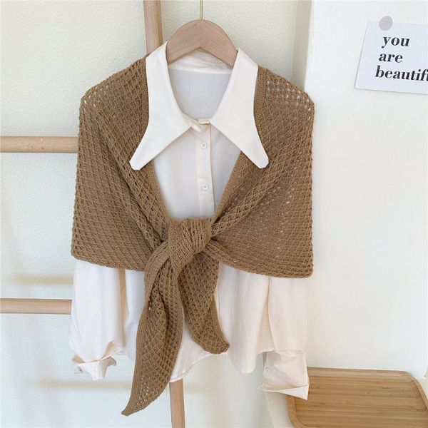 

bow ties women knitting fake collars scarf bandana false collar scarves winter ladies shawl warm shirt detachable, Black;gray