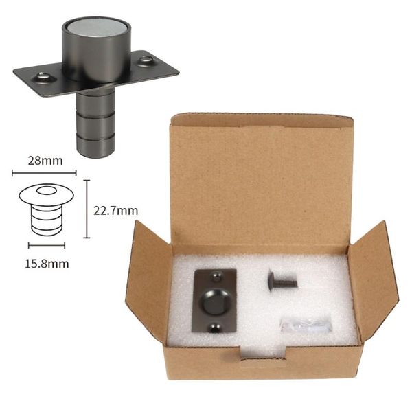 

ultra thin invisible stainless steel black door smagnetic floor mount hidden automatic suction ser holder p82d catches & closers