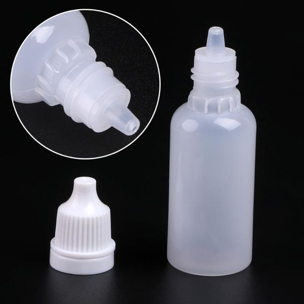 

storage bottles & jars 5ml-30ml needle tip empty plastic squeezable liquid dropper white case