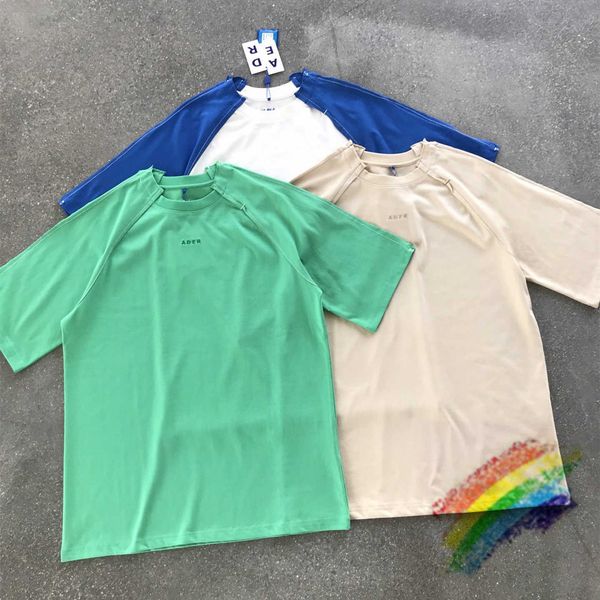 

men's t-shirts patchwork ader error t-shirt men women 1:1 t shirt adererror tee mark z-stitch akrz, White;black