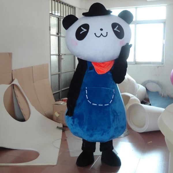 

halloween blue panda mascot costume cartoon anime theme character carnival adults size christmas birthday party outdoor outfit suit, Red;yellow