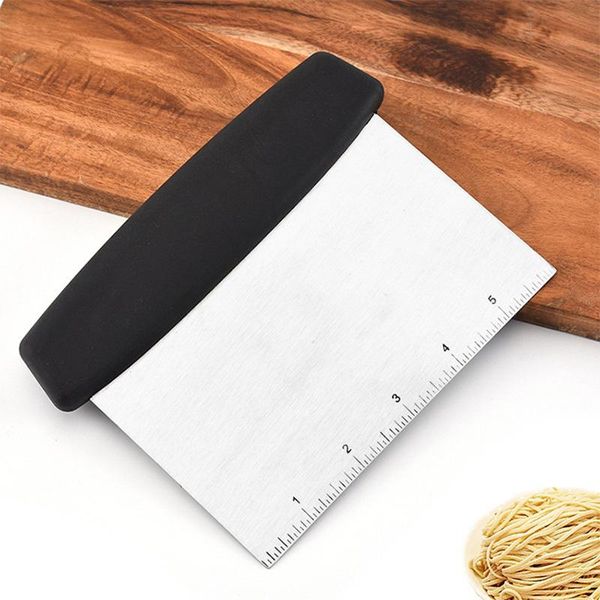 

stainless steel single-sided scale noodle knife baking dough cutter scraping rice roll cutting cake kitchen accessories & pastry tools