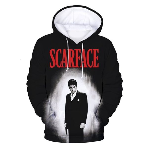 

3d print hoodie sweatshirt men's and women's fashion casual long sleeve, Black