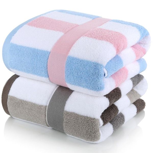 

towel stripe cotton bath 2pcs super absorbent fabric soft thicken large bathroom da60yj