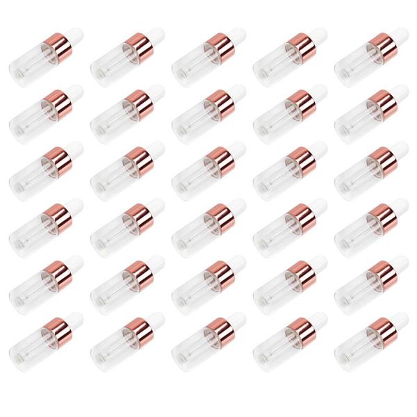 

storage bottles & jars 30pcs 3ml dropper clear glass for essential oils sub
