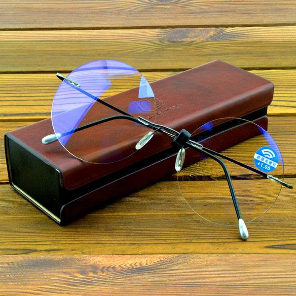 

sunglasses round style rimless oversized titanium alloy reading glasses +0.75 +1 +1.25 +1.5 +1.75 +2 +2.5 +2.75 to +4, White;black