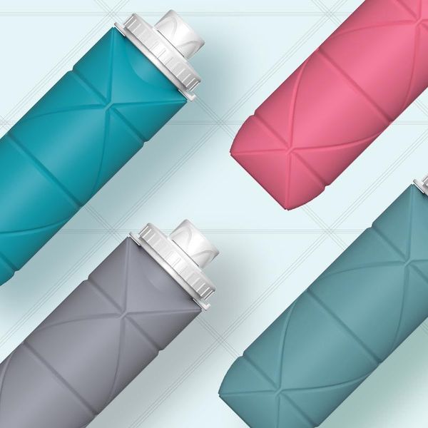 

portable silicone folding water cup outdoor business trip sports large-capacity compression ready-to-hand cups & saucers