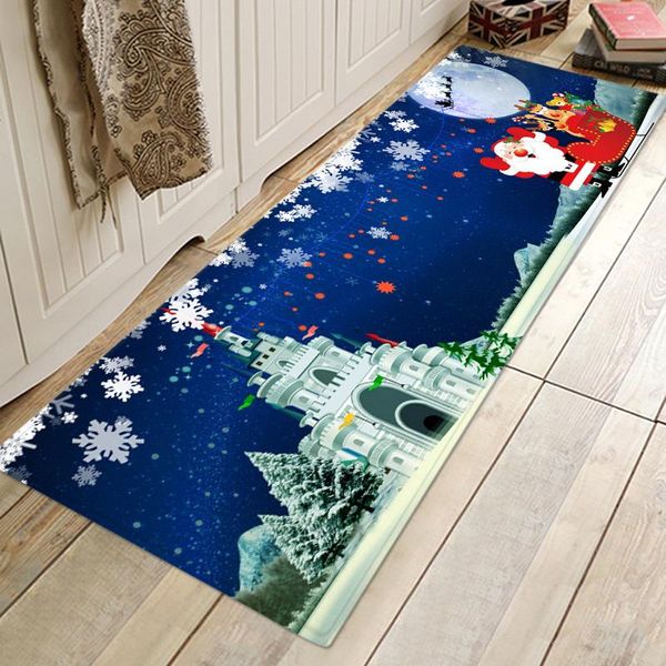 

carpets rug christmas kitchen printed cartoon pattern bedroom hallway non slip floor mats indoor doormat winter door mat welcome carpet