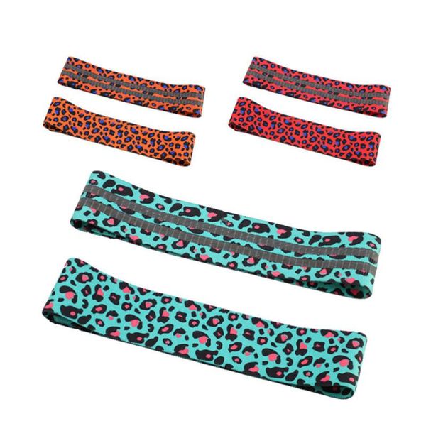 

1pc exercise resistance belt strength training stretch elastic band strap for home gym(leopard orange) yoga stripes