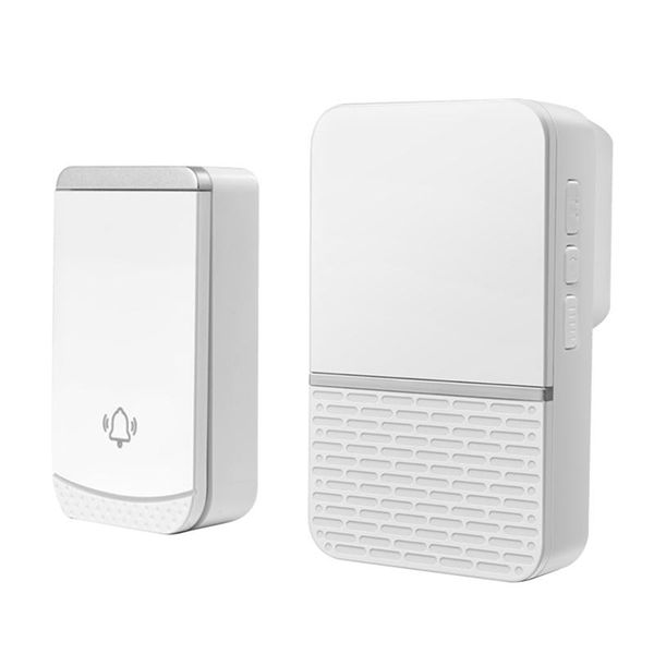 

home security welcome wireless doorbell smart chimes door bell led light 45 songs with waterproof contact button us plug doorbells