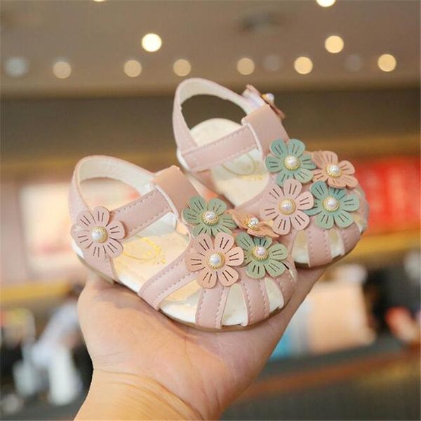 

summer baby sandals girl fashion flowers comfortable and breathable soft-soled toddler shoes born moccasins first walkers