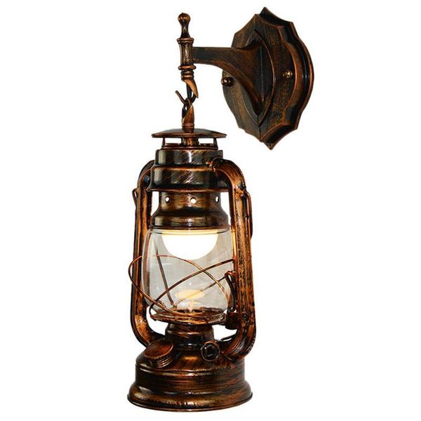 

wall lamp vintage lantern antique copper personalized kerosene fashion iron lights cafe aisle