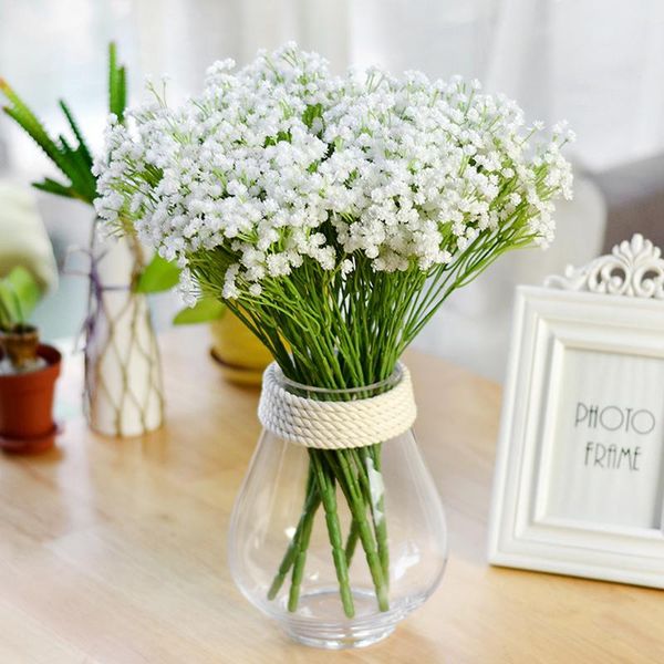 

artificial flower 1 bouquet 7 forks 140 heads simulation cherry gypsophila plant flowers fake wedding party diy home decoration decorative &