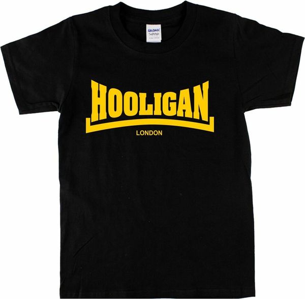 

hooligan logo t-shirt - football, punk, casual, add your town name, various cols, White;black