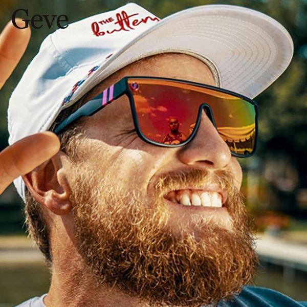 

sunglasses oversized mirror square men fashion brand designer travel driving red women vintage eyewear uv400 oculos, White;black
