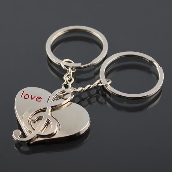 

keychains love notes couple key chain creative pendants small gifts taobao selling wholesale custom logo, Silver