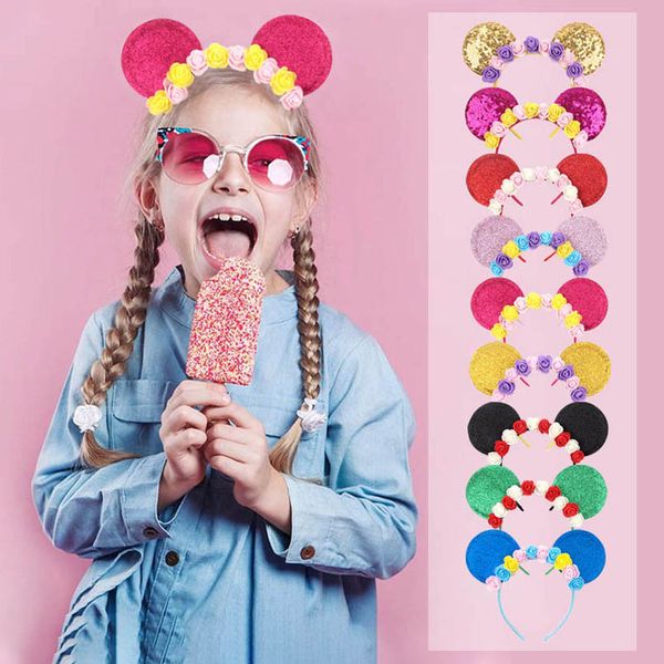 

girls hair accessories sticks baby headbands kids accessory childrens holiday birthday party flower head bands princess headband b6982, Slivery;white