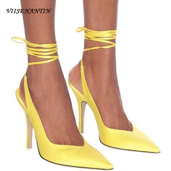 

dress shoes pointed toe feet wrap with high heels fashion catwalk sandals pure color shallow mouth stiletto heel ladies, Black