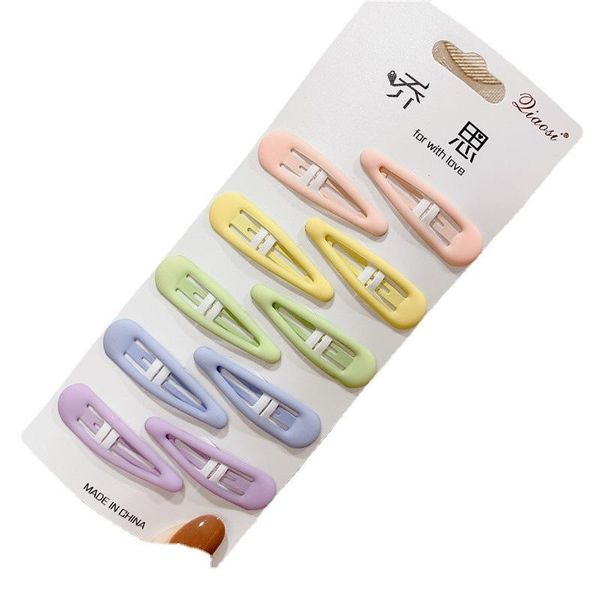 

rainbow gradient color women's hair clip sweet and lovely wind accessories bangs broken does not hurt, Slivery;white