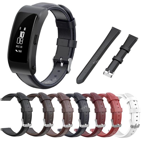 

watch bands strap for huawei talkband b6 bluetooth headset smart phone wristband 16mm genuine leather bracelet band b3, Black;brown