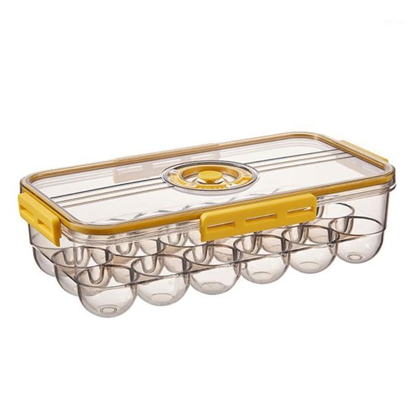 

storage bottles & jars 1 pc convenient egg bracket practical holder household box (yellow)