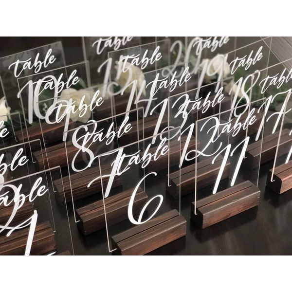 

party decoration clear acrylic wedding table number sign