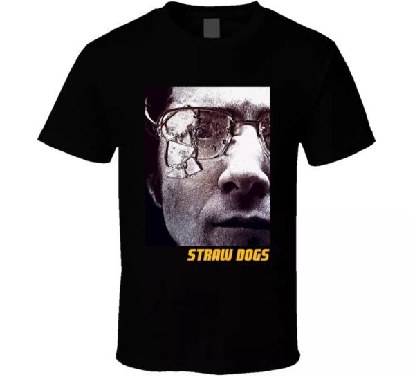 

straw dogs dustin hoffman 70s movie classic fan t shirt, White;black
