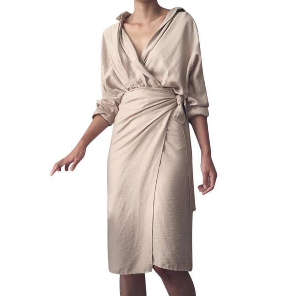 

maternity dresses 2021 summer women's casual solid color pregnancy irregular linen long-sleeved bandage kimono long dress fashion, White