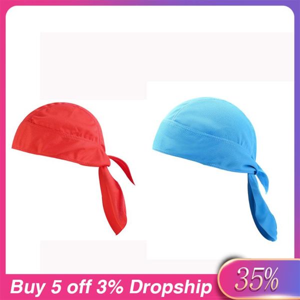 

outdoor sport cycling caps moisture wicking cooling helmet inner liner sun protection breathable pirate hat#y35 & masks, Black