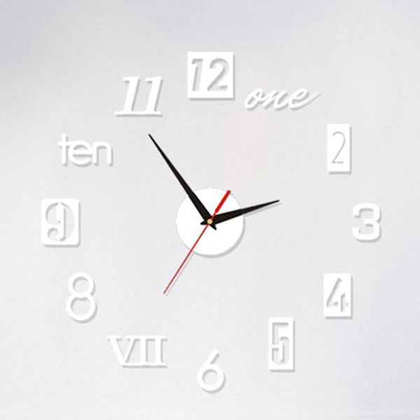 

wall clocks clock sticker acrylic mirror surface removable
