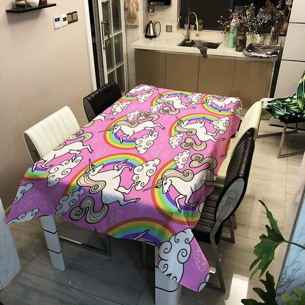 

printed colour washable decorative home waterproof table cloth