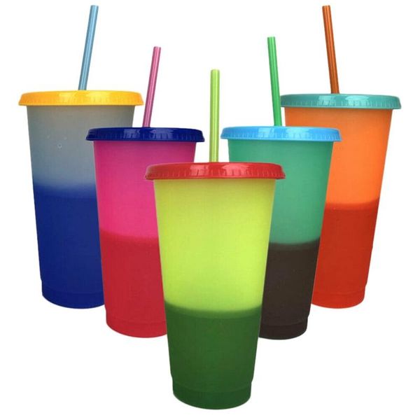 

Cups Color Changing Cold Reusable Temperature Cup Water Bottles