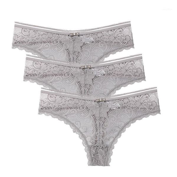 

women's panties 3pcs lace women panty briefs female ladies flowers underwear knicker lingerie thong, Black;pink