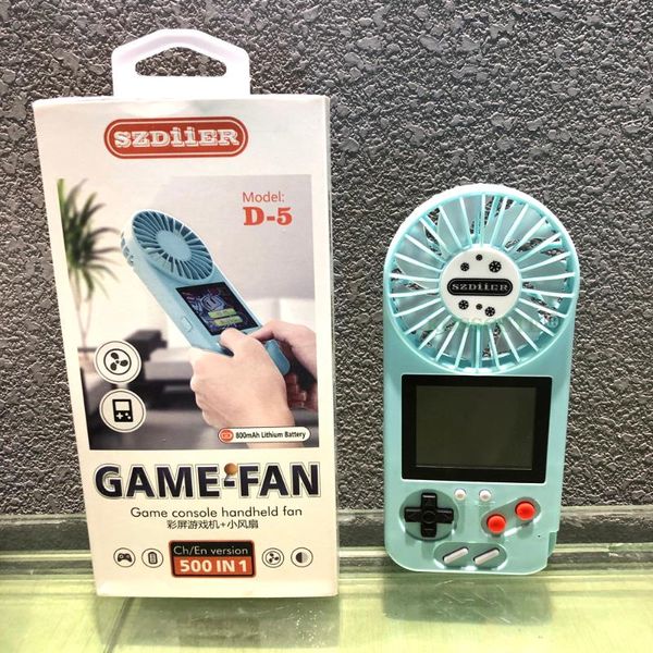 

handheld color screen game console 500 games also have fan function cool summer retro portable players