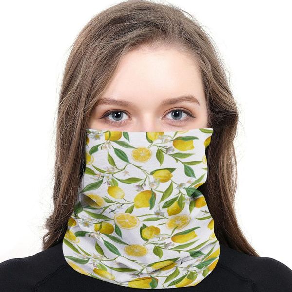 

scarves fruit lemon yellow multipurpose scarf mens ladies rectangular hijab custom neck gaiter magic, Blue;gray