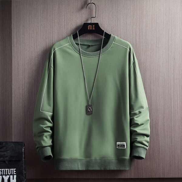 

tracksuits fall / men's winter sports leisure long sleeve t-shirt bottoming shirt round neck pullover student's loose sweater, Gray
