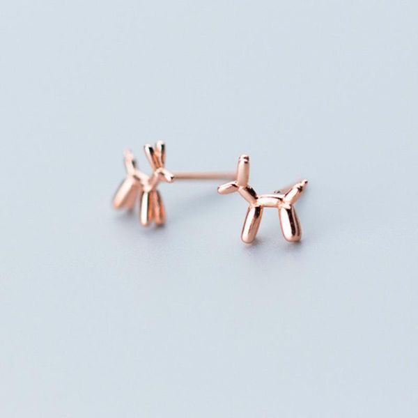 

stud cute 925 sterling silver dog earrings doll style adorable pet animal, Golden;silver
