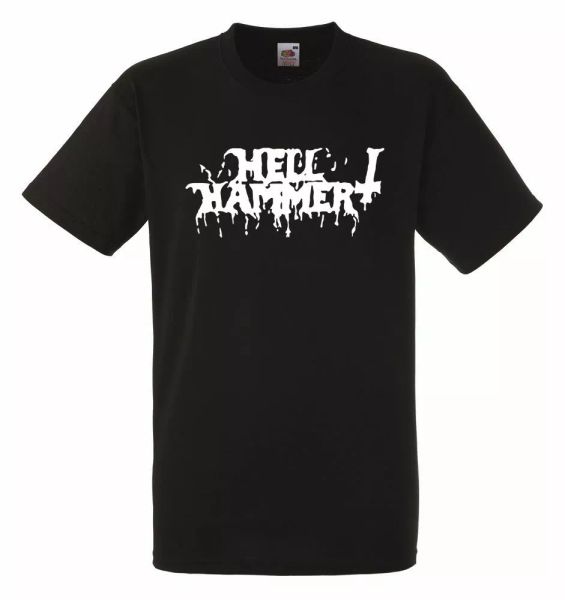 

light hammer logo black mens t-shirt men rock band tee shirt, White;black