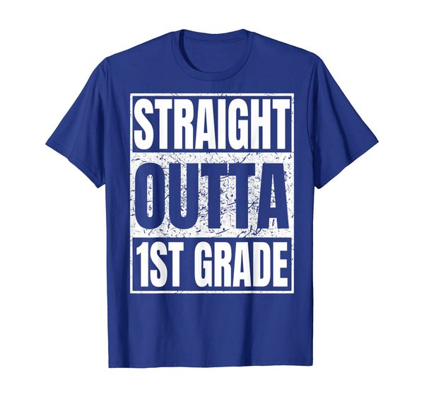 

straight outta 1st grade tshirt graduation 2019 gifts, White;black