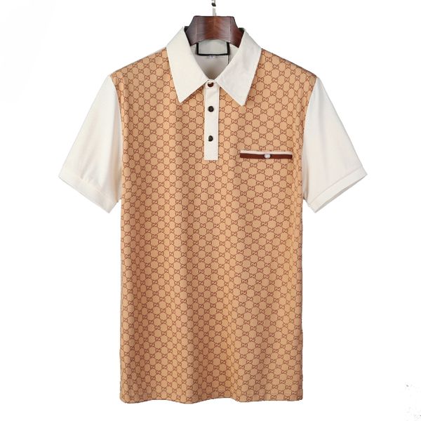 

2021 luxury brand mens designer polo t shirt summer fashion breathable short-sleeved lapel casual m-3xl#08, White;black