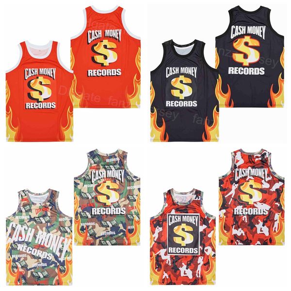

men basketball movie cash money records jersey boyz soldiers uniform hip hop color black red for sport fans breathable hiphop all stitched p