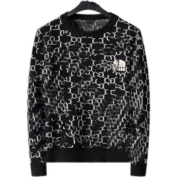 

21ss 2021 new men's sweater letter embroidery knitted sweater winter sweatshirt round neck round neck long sleeve sweater female design, White;black