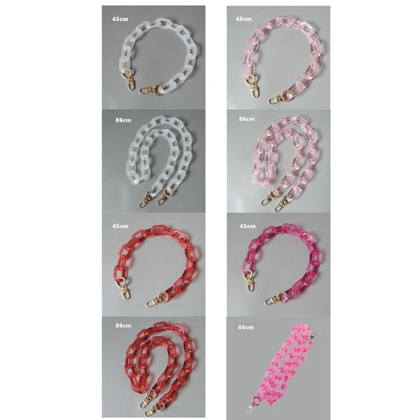 

bag parts & accessories acrylic strap replacement for handmade shoulder bucket beach handbags handle bags h8wd, Black