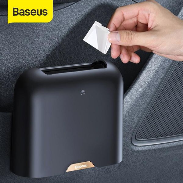 

other interior accessories baseus car trash can garbage bucket intelligent sensing dustbin rubbish bag holder auto bin organizer storage