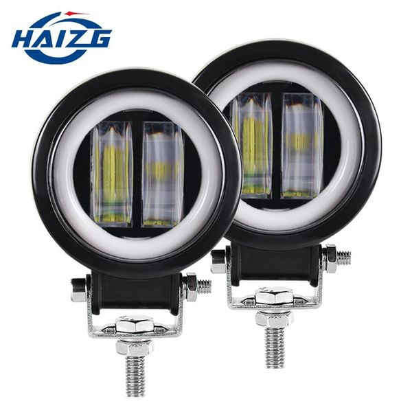

haizg automobile off road new led work fog lights 20w with aperture angel eyes