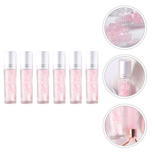 

storage bottles & jars 6pcs 10ml glass roller bottle essential oil dispenser