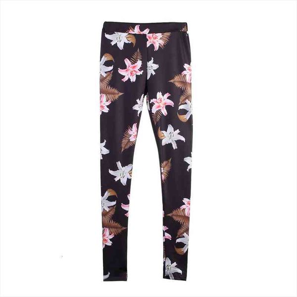 

high waist print fitness leggings women jogger pants ladies running gym exercise sporting trousers, Black