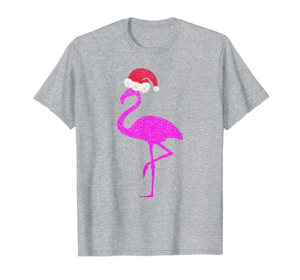 

funny gift for flamingo lovers pink flamingo santa hat tee, White;black